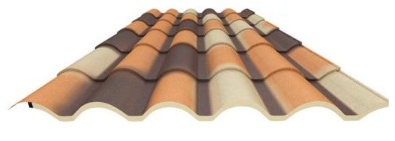 Panel Isocoppo TEK, imitación teja clásica con aislamiento 15 mm