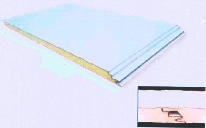 Panel sándwich plano con fijación oculta