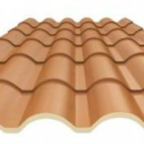 Panel Isocoppo TEK, imitación teja clásica con aislamiento 15 mm