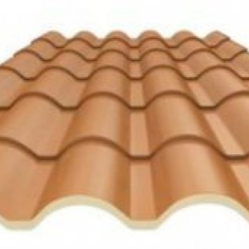 Panel Isocoppo TEK, imitación teja clásica con aislamiento 15 mm