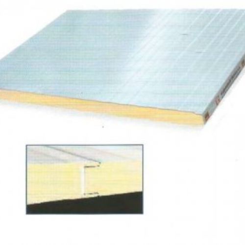 Panel sándwich plano con fijación vista